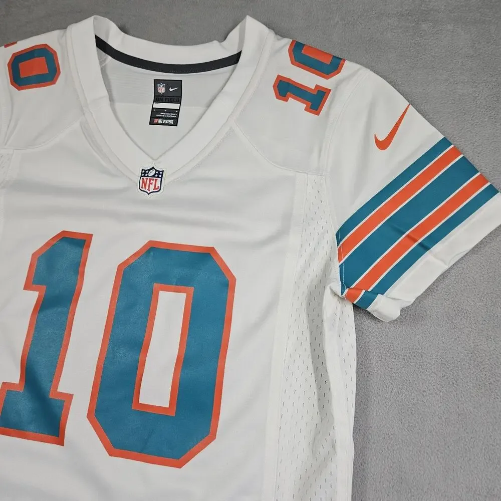 Nike Miami Dolphins Jersey Womens Size M Tyreek Hill #10 NFL White‎ On Field